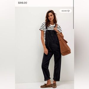 We The Free Ziggy Charcoal Denim Overalls